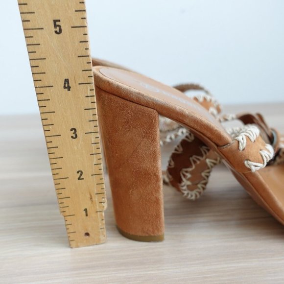 Bagatt Shoes Women Leather Size 39 Sandals Ankle Strap Heel Brown 8.5 Boho ITALY - Picture 4 of 15